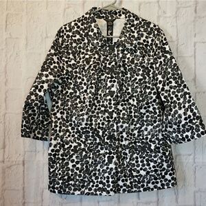 SUNNY TAYLOR 3/4 Sleeves Black & White Jacket
